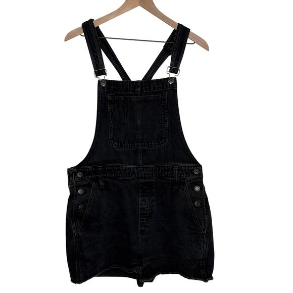 Madewell Adirondack Short Overalls In Lunar Wash Woman's Size Large - Picture 3 of 13